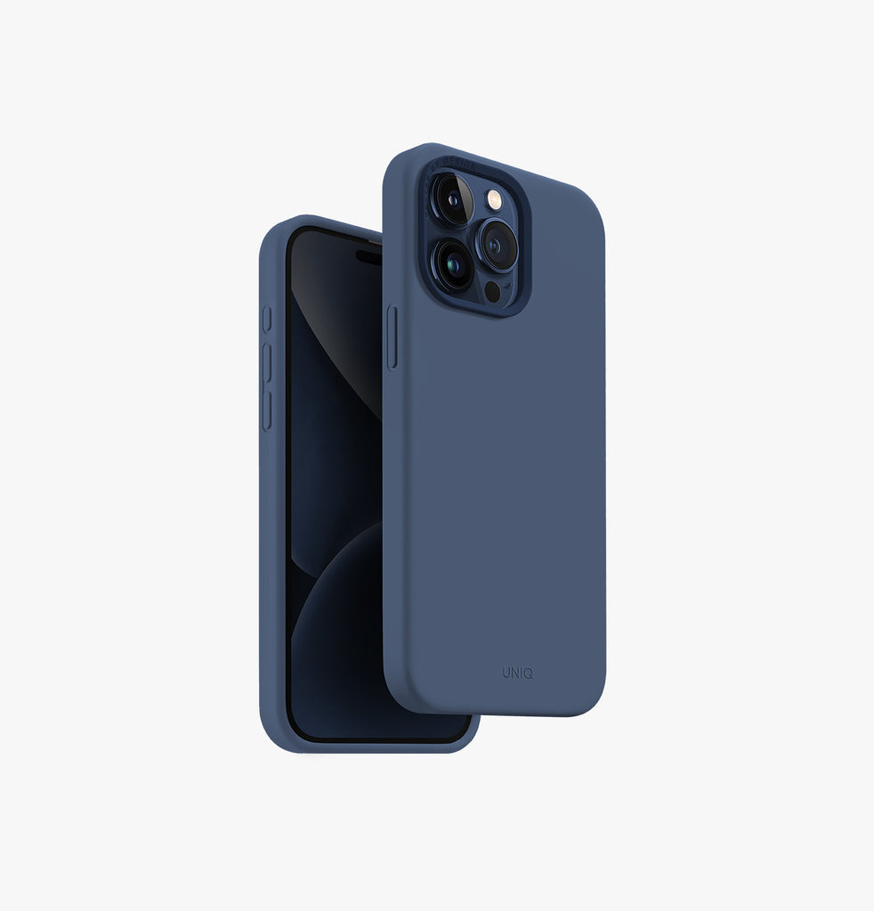 Uniq Lino Hue iPhone 15 Pro | Navy Blue Uniq Lino Hue iPhone 15 Pro | Navy Blue